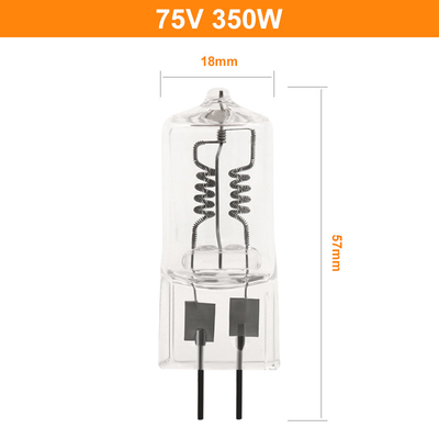 lâmpada especial de alta temperatura do halogênio do bulbo de halogênio de quartzo do vidro de 75V 350W