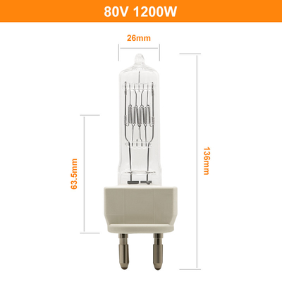 lâmpada G22 dois Pin Halogen Bulb do halogênio de 80V 1200W 230v 1000w