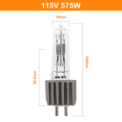 575 watts 115 luz do zumbido do fraquinho da fase da prata etc. de Pin Halogen Bulb Globes G9.5 do Bi do volt