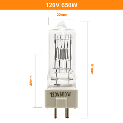 projetor do bulbo da substituição do halogênio de quartzo do bulbo de halogênio de 650w 120v