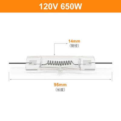 Os bulbos de halogênio de quartzo de GY9.5 120V 650W dobram a alta tensão 3200k média terminada