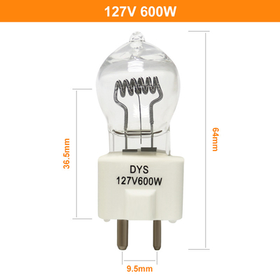 fase do projetor de filme da lâmpada do bulbo de halogênio Gy9.5 de 127V 600w que ilumina a lâmpada do BHC Dys da bola DYV