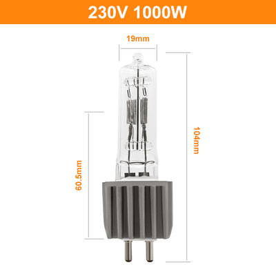 estúdio da fase do bulbo de halogênio do tungstênio de quartzo de 230V 1000W G9.5 compatível com OSRAM FEP