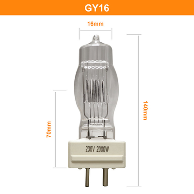 ampola de quartzo da lâmpada 400h 3200K do holofote do halogênio de 230v 2000w GY16