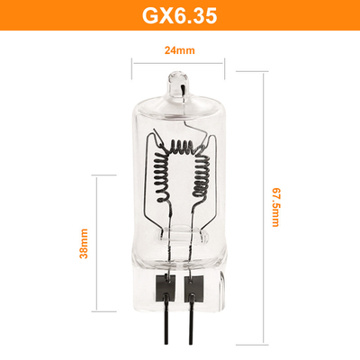 Lâmpada fotóptica 1000w 230V 3300K 25000Lm do halogênio Gx6.35 para Luminaires do filme