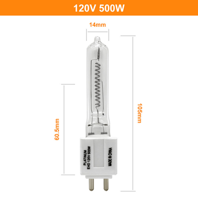 base média conduzida da substituição 3000k Bipin G9.5 do bulbo de halogênio de quartzo de 120V 500w