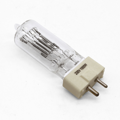 lâmpada terminada baixa 3200K do estúdio da fase do bulbo 1000w de quartzo do halogênio de 230V Gy9.5 única
