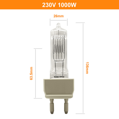lâmpada de halogênio de tungstênio de 230V 1000W para o espectrofotômetro G22
