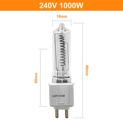ampola de aquecimento infravermelha 98mm do filme das ampolas de Bipin do halogênio de 240V 1000W G9.5
