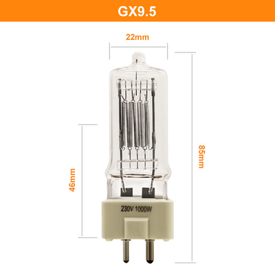 lâmpada fotóptica compatível de Sylvania das ampolas do halogênio de quartzo de 230V 1000W GX9.5