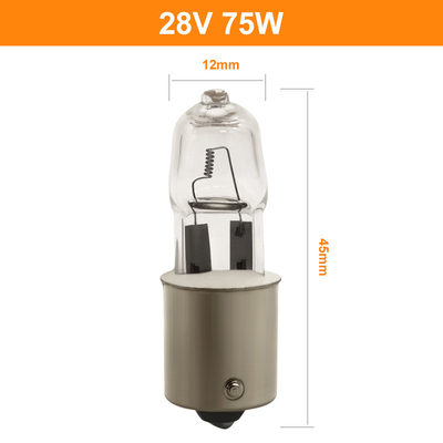 Bulbo de halogênio Dimmable do espaço livre dos faróis 28V 75w do halogênio de quartzo da locomotiva de estrada de ferro