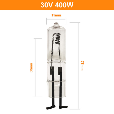 Dois 2 comprimento de Pin Halogen Bulb 400W 30V 75mm