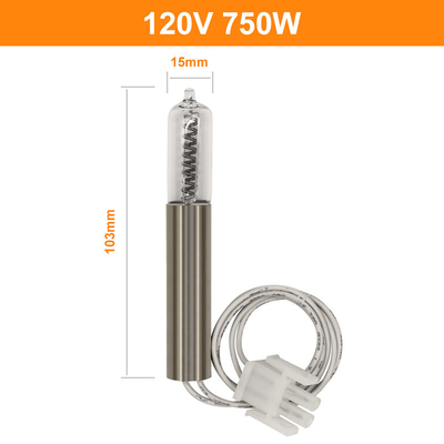 infravermelho Jacketed do bulbo de quartzo da lâmpada de halogênio de tungstênio 750w de quartzo 120V G9.5