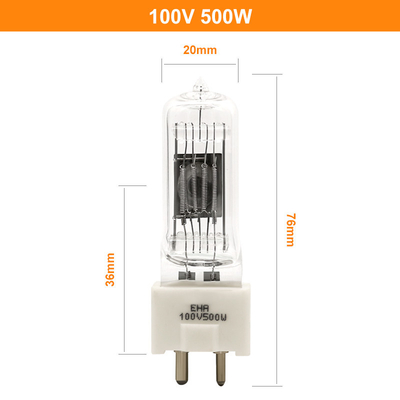 100V bulbos de lâmpada do microscópio do instrumento ótico de ampola G22 de quartzo de 500 watts