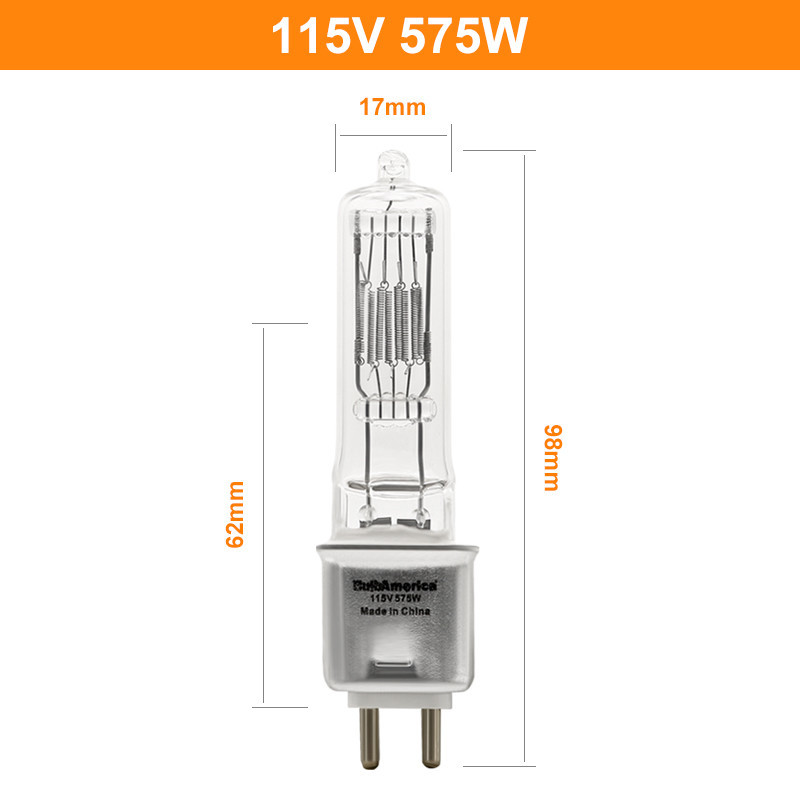 Bi Pin Halogen Bulb Replacement Photographic de 230v 115V 575W G9.5